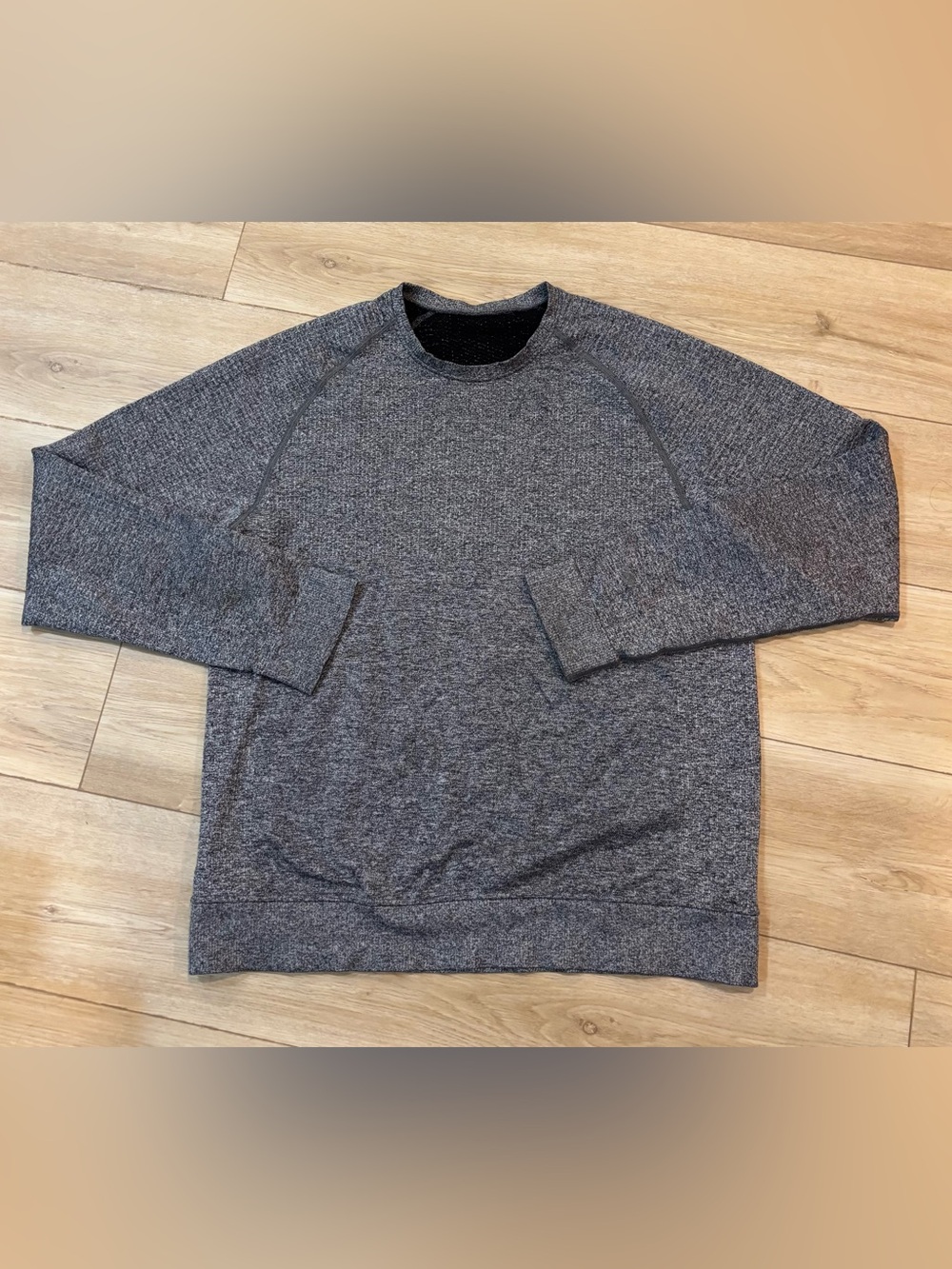 Lululemon Sweater Mens Large L Gray Engineered Warmth Crew Neck Sweatshirt Wool